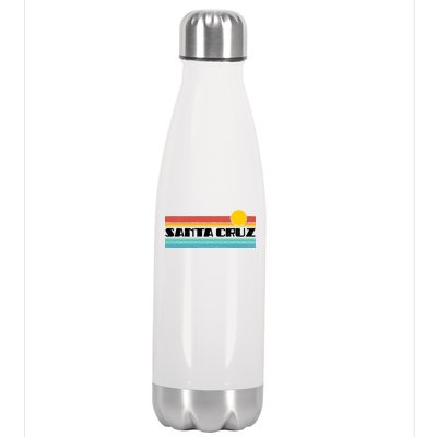 Retro Santa Cruz Strip Logo Stainless Steel Insulated Water Bottle