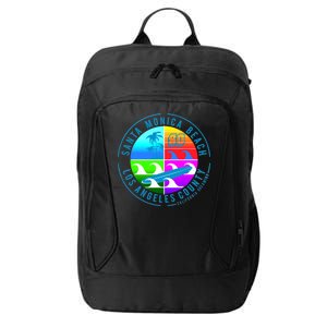 Retro Santa Monica Beach City Backpack