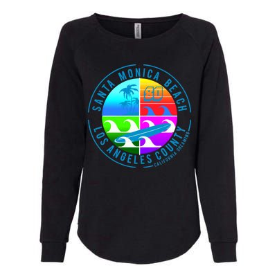 Retro Santa Monica Beach Womens California Wash Sweatshirt