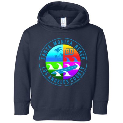 Retro Santa Monica Beach Toddler Hoodie