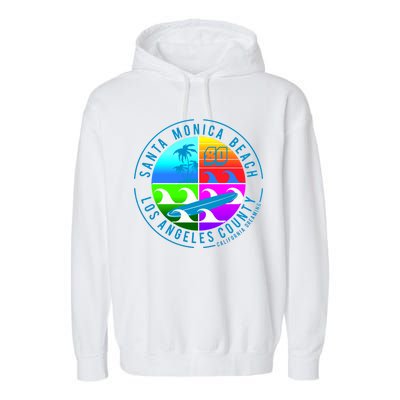 Retro Santa Monica Beach Garment-Dyed Fleece Hoodie