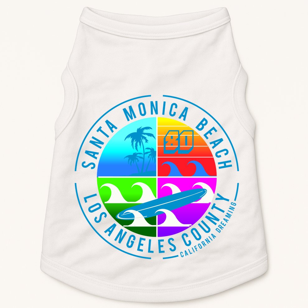 Retro Santa Monica Beach Doggie Tank