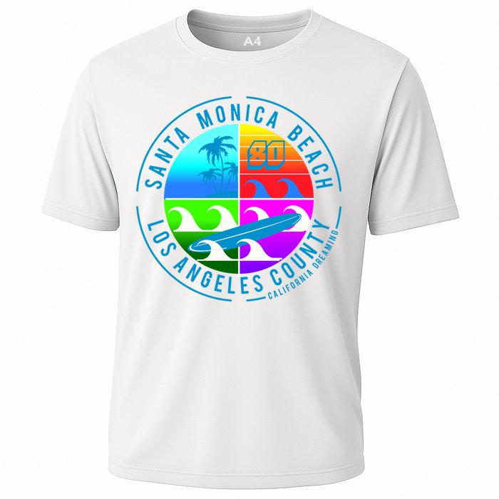Retro Santa Monica Beach Cooling Performance Crew T-Shirt