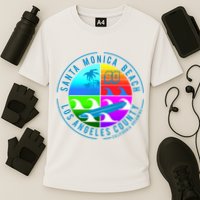 Retro Santa Monica Beach Cooling Performance Crew T-Shirt