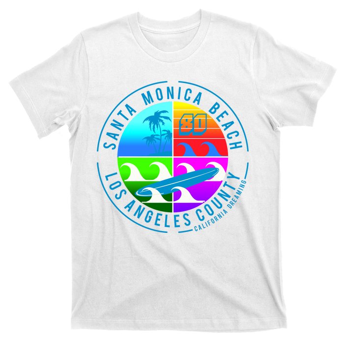 Retro Santa Monica Beach T-Shirt