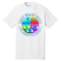 Retro Santa Monica Beach Tall T-Shirt