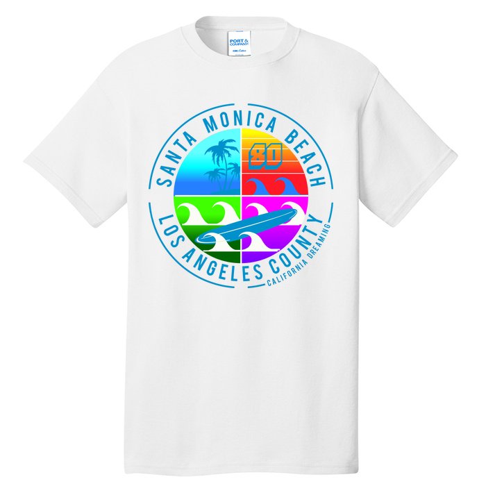 Retro Santa Monica Beach Tall T-Shirt