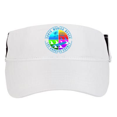 Retro Santa Monica Beach Adult Drive Performance Visor