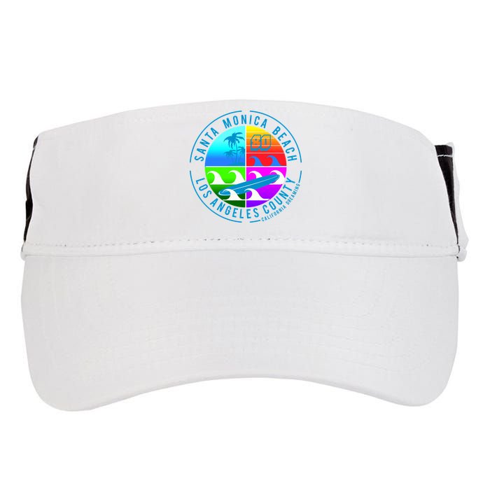 Retro Santa Monica Beach Adult Drive Performance Visor