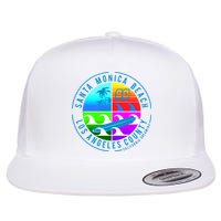 Retro Santa Monica Beach Flat Bill Trucker Hat