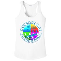 Retro Santa Monica Beach Ladies PosiCharge Competitor Racerback Tank