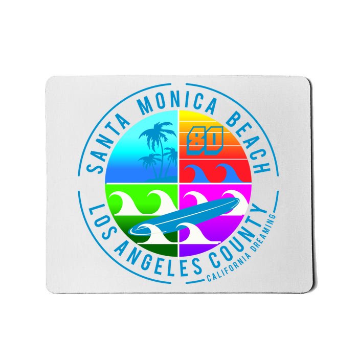 Retro Santa Monica Beach Mousepad