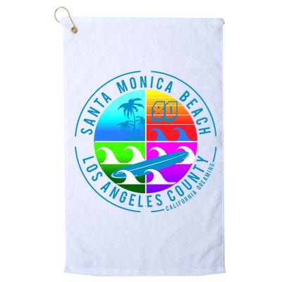 Retro Santa Monica Beach Platinum Collection Golf Towel