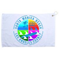 Retro Santa Monica Beach Grommeted Golf Towel