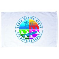 Retro Santa Monica Beach Microfiber Hand Towel