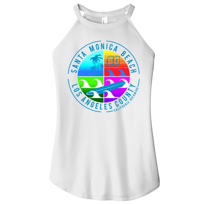 Retro Santa Monica Beach Women's Perfect Tri Rocker Tank