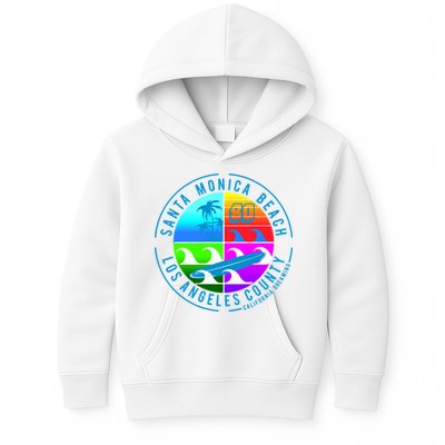Retro Santa Monica Beach Kids Hoodie