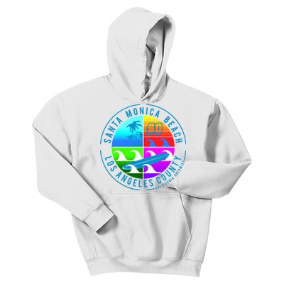 Retro Santa Monica Beach Kids Hoodie