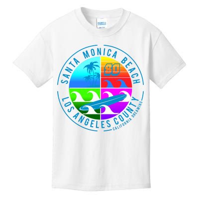 Retro Santa Monica Beach Kids T-Shirt