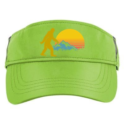 Retro Sasquatch Mountain Sunset Adult Drive Performance Visor