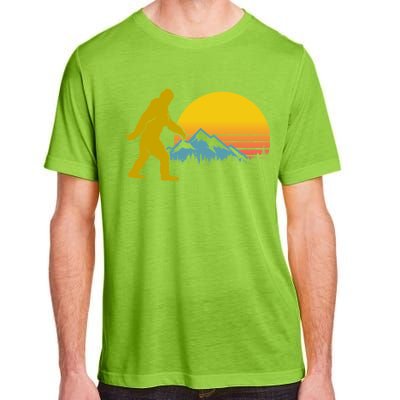 Retro Sasquatch Mountain Sunset Adult ChromaSoft Performance T-Shirt