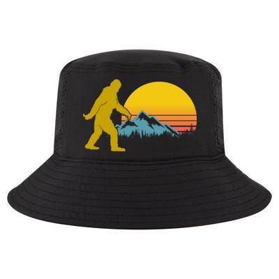 Retro Sasquatch Mountain Sunset Cool Comfort Performance Bucket Hat