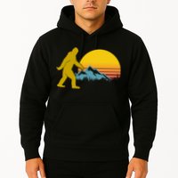 Retro Sasquatch Mountain Sunset Hoodie