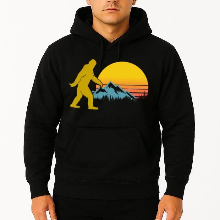 Retro Sasquatch Mountain Sunset Hoodie