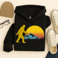 Retro Sasquatch Mountain Sunset Hoodie