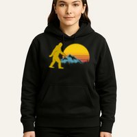 Retro Sasquatch Mountain Sunset Hoodie