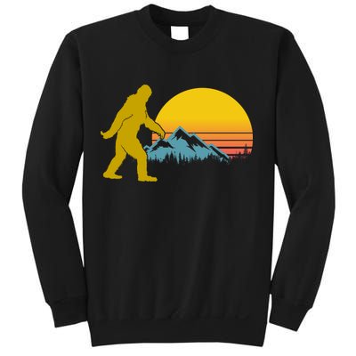 Retro Sasquatch Mountain Sunset Sweatshirt