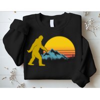 Retro Sasquatch Mountain Sunset Sweatshirt