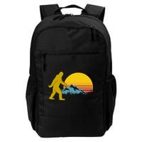 Retro Sasquatch Mountain Sunset Backpack