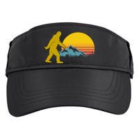 Retro Sasquatch Mountain Sunset Adult Drive Performance Visor