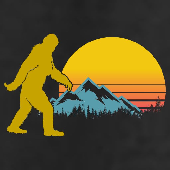 Retro Sasquatch Mountain Sunset Adult Drive Performance Visor
