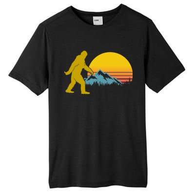 Retro Sasquatch Mountain Sunset Tall Fusion ChromaSoft Performance T-Shirt