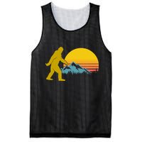Retro Sasquatch Mountain Sunset Mesh Reversible Basketball Jersey Tank