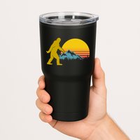 Retro Sasquatch Mountain Sunset Tumbler