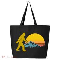 Retro Sasquatch Mountain Sunset 25L Jumbo Tote