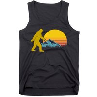 Retro Sasquatch Mountain Sunset Tank Top