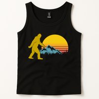 Retro Sasquatch Mountain Sunset Tank Top