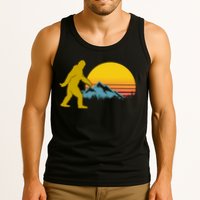 Retro Sasquatch Mountain Sunset Tank Top