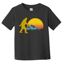 Retro Sasquatch Mountain Sunset Toddler T-Shirt