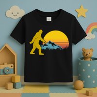 Retro Sasquatch Mountain Sunset Toddler T-Shirt