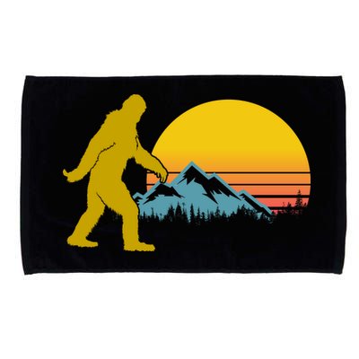 Retro Sasquatch Mountain Sunset Microfiber Hand Towel