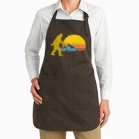 Retro Sasquatch Mountain Sunset Apron