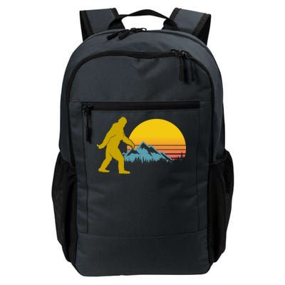 Retro Sasquatch Mountain Sunset Daily Commute Backpack