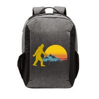 Retro Sasquatch Mountain Sunset Vector Backpack