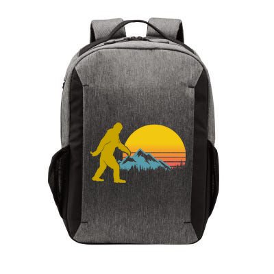 Retro Sasquatch Mountain Sunset Vector Backpack