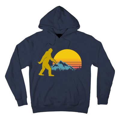 Retro Sasquatch Mountain Sunset Hoodie